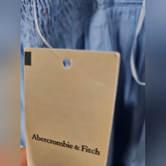 NWT Abercombie & Fitch Bra-Free Flowy Tie-Back Maxi Dress - Picture 5 of 8